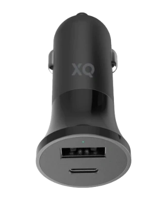 Mynd af XQISIT Bílhleðsla Dual Port USB og USB C 27W