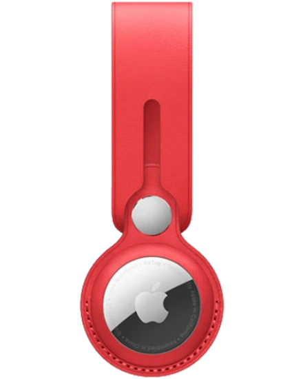Mynd af Apple AirTag Leather Loop Rauð
