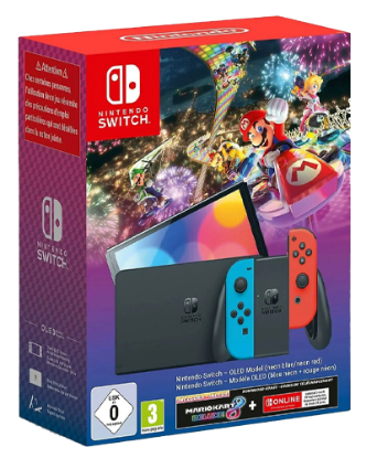 Mynd af Nintendo Switch OLED + Mario Kart 8 Deluxe